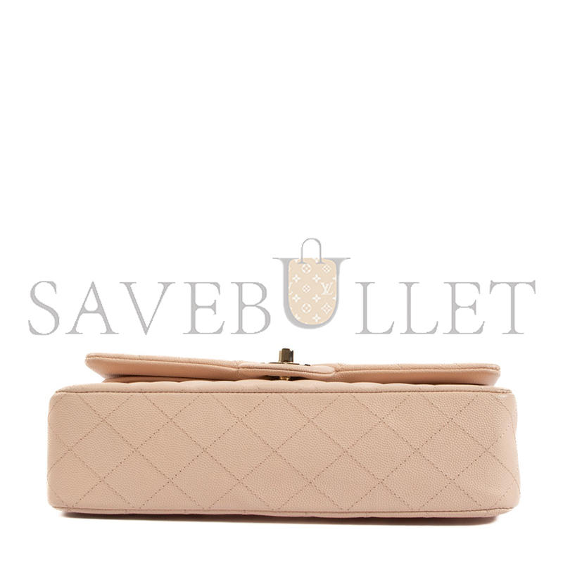 CHANEL LIGHT BEIGE MEDIUM CLASSIC FLAP BAG A01112 (25.5*15.5*6.5cm)